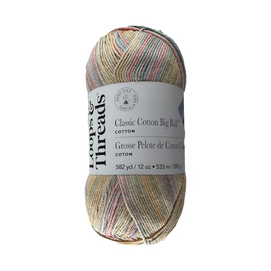Classic Cotton Big Ball™ Ombre Yarn by Loops & Threads